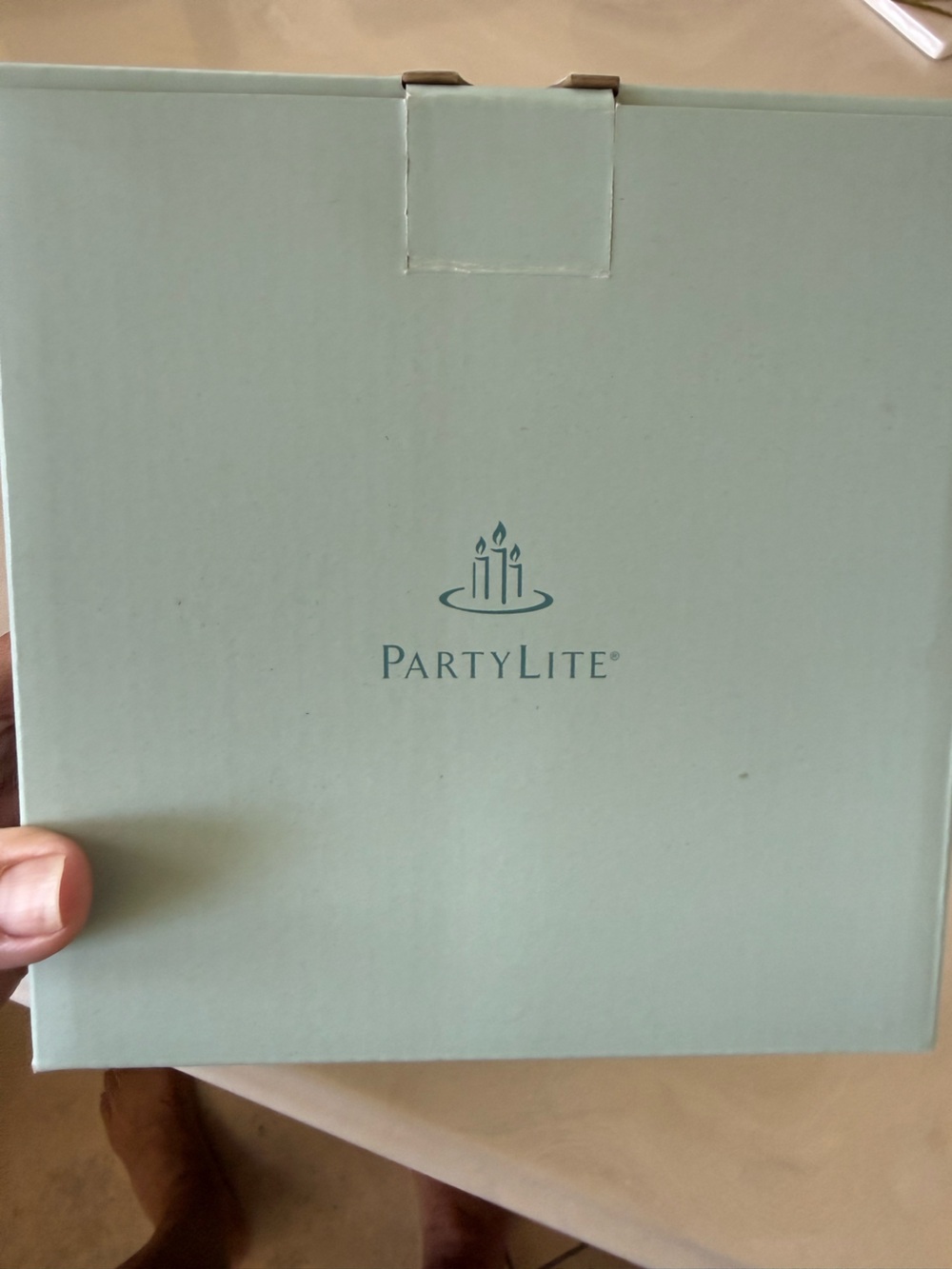 PartyLite Ceramic votive with winding lane box - Picture 3 of 4